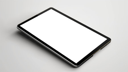Tablet PC mockup on the tableの素材