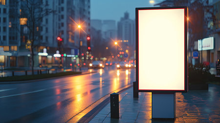 Outdoor mockup containing a billboardの素材