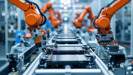 Automated Conveyor Line with Robotic Armsの素材