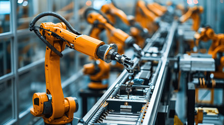 Automated Conveyor Line with Robotic Armsの素材