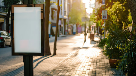 Outdoor mockup containing a billboardの素材