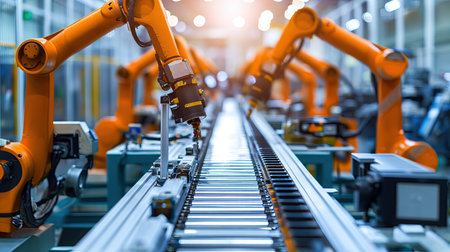 Automated Conveyor Line with Robotic Armsの素材