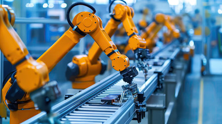 Automated Conveyor Line with Robotic Armsの素材
