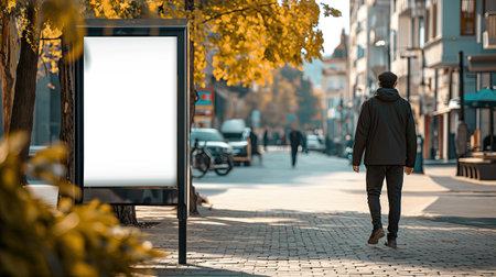 Outdoor mockup containing a billboardの素材