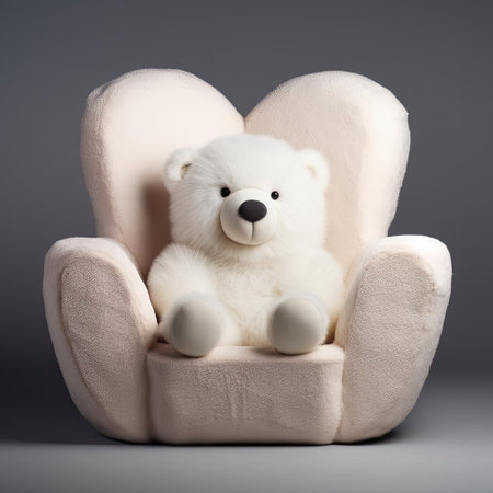 Polar bear in an armchairの素材