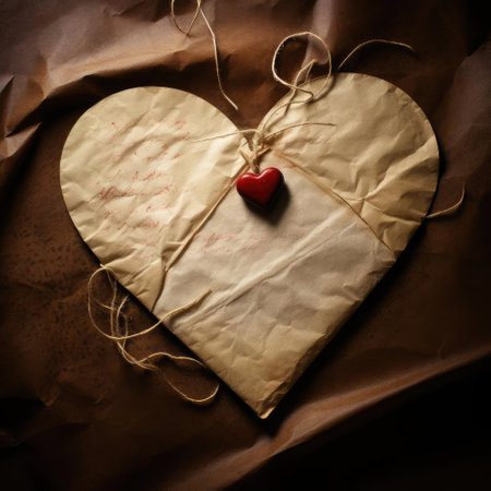 Paper Card with Heartの素材