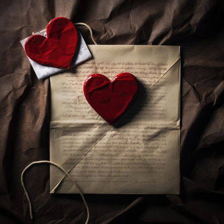 Paper Card with Heartの素材