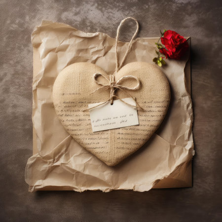 Paper Card with Heartの素材