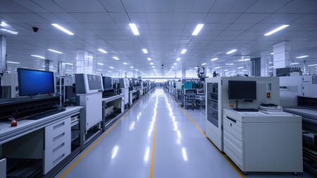 The huge factory for the production of modern microchipsの素材