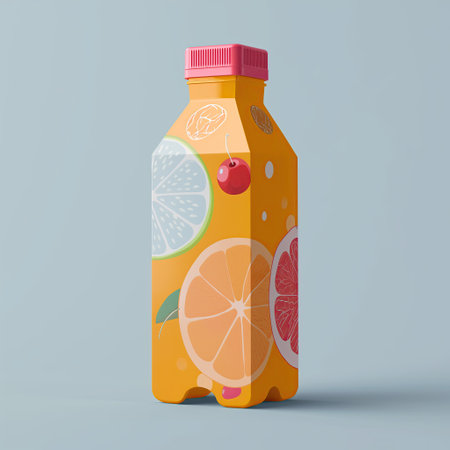Juice packaging mockupの素材