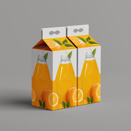Juice packaging mockupの素材
