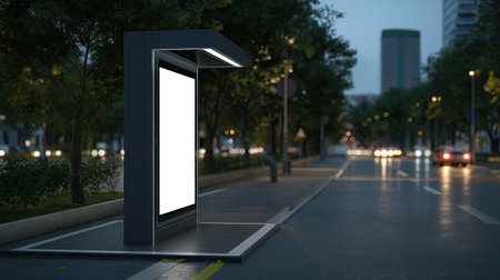 Outdoor Advertising Luminous Stand Mockupの素材