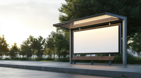 Outdoor Advertising Luminous Stand Mockupの素材