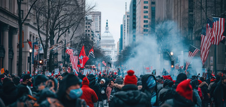 Clashes between Democrats and Republicansの素材