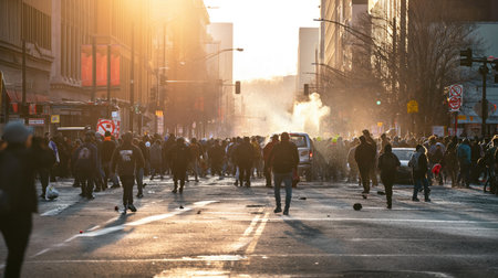 Clashes between Democrats and Republicansの素材