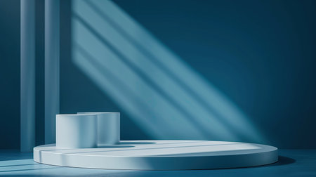 Blue background for product presentationの素材