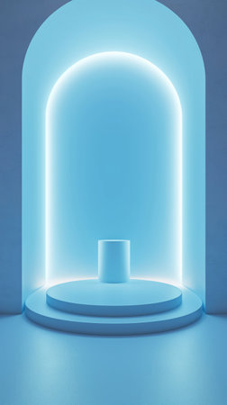 Blue minimalist background for presentationの素材