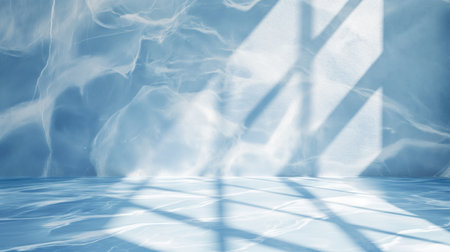 Abstract studio in blue marble for product presentationの素材