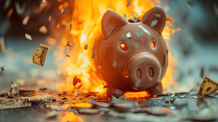 Ceramic piggy bank explodedの素材