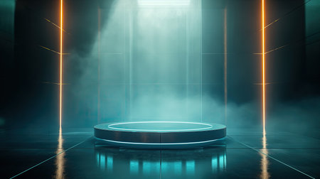 Futuristic Glass Background for Product Presentationの素材