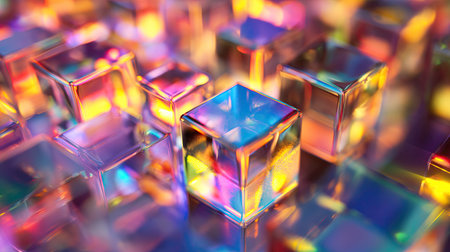 Glass Cubes with Light Dispersionの素材