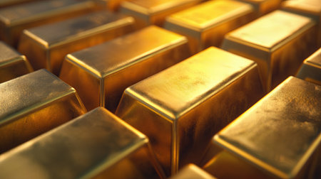 Background of gold barsの素材