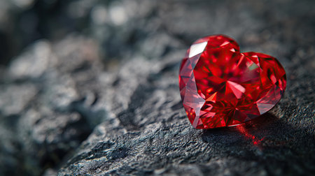 Diamond-shaped red heartの素材