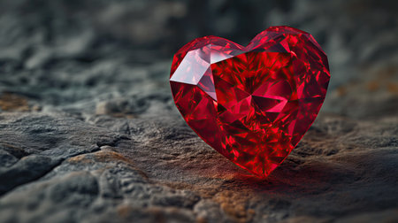 Diamond-shaped red heartの素材