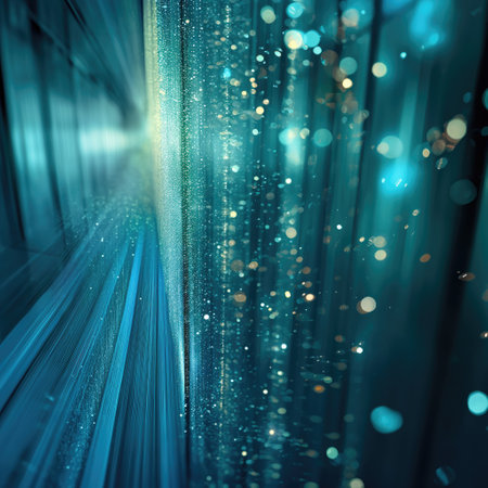 Abstract glass background with bright flashesの素材