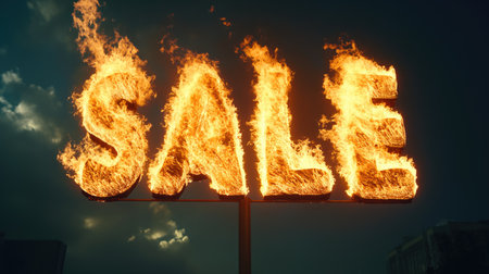 Word Sale on Fireの素材
