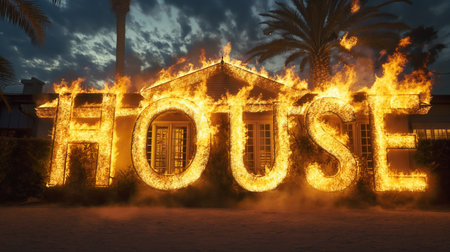 Word House on fireの素材