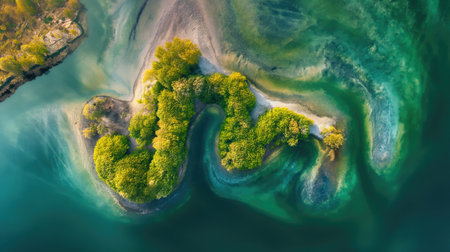 Abstract natural pattern on the riverの素材