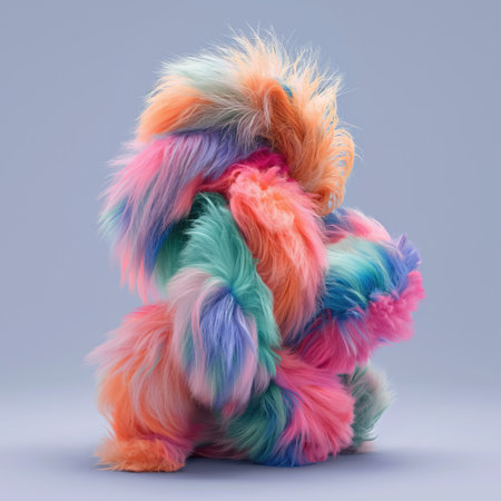 Abstract objects made of colorful furの素材