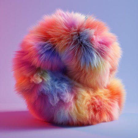 Abstract objects made of colorful furの素材