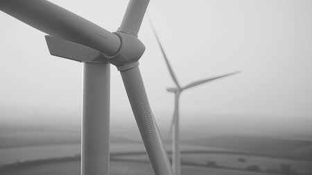 Close-up wind turbineの素材