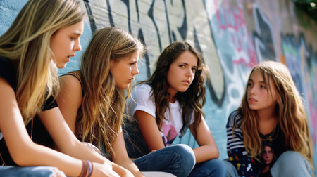 Bullying among teenage girlsの素材