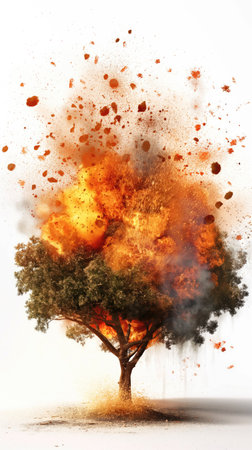 A tree is burningの素材