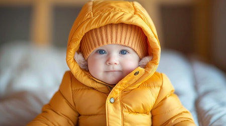 Baby in a down jacketの素材