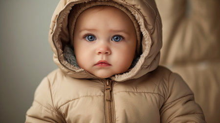 Baby in a down jacketの素材