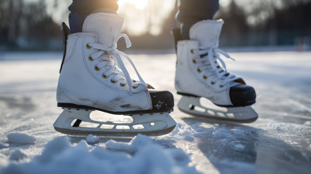 Hockey players skatesの素材