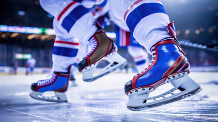 Hockey players skatesの素材