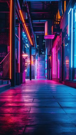 Multicolored neon lightの素材