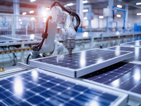 Robotic arms make solar panelsの素材