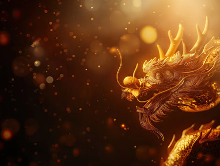 Traditional Golden Chinese Dragonの素材