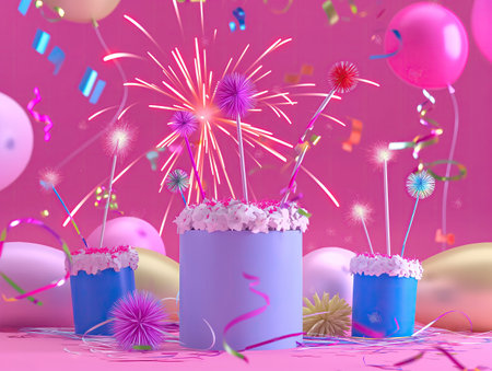 Background for childrens birthday partyの素材