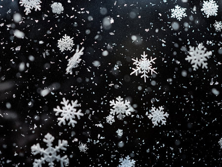 Background of falling snowflakesの素材