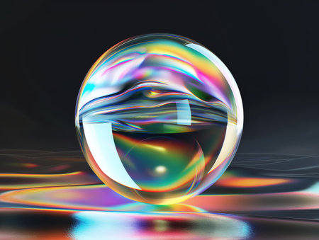 Abstract Glass Ball with Colored Materialの素材