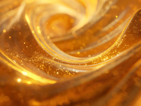 Waves of golden particles sparkleの素材