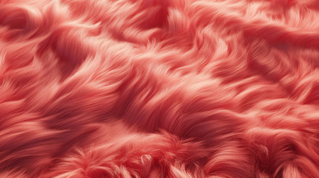 Vibrant red textured background resembling soft fur or waves.の素材