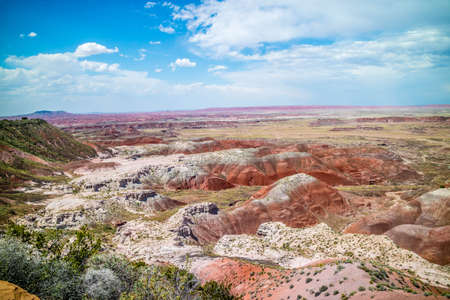 Pintado Point in Petrified Forest National Park, Arizonaの写真素材